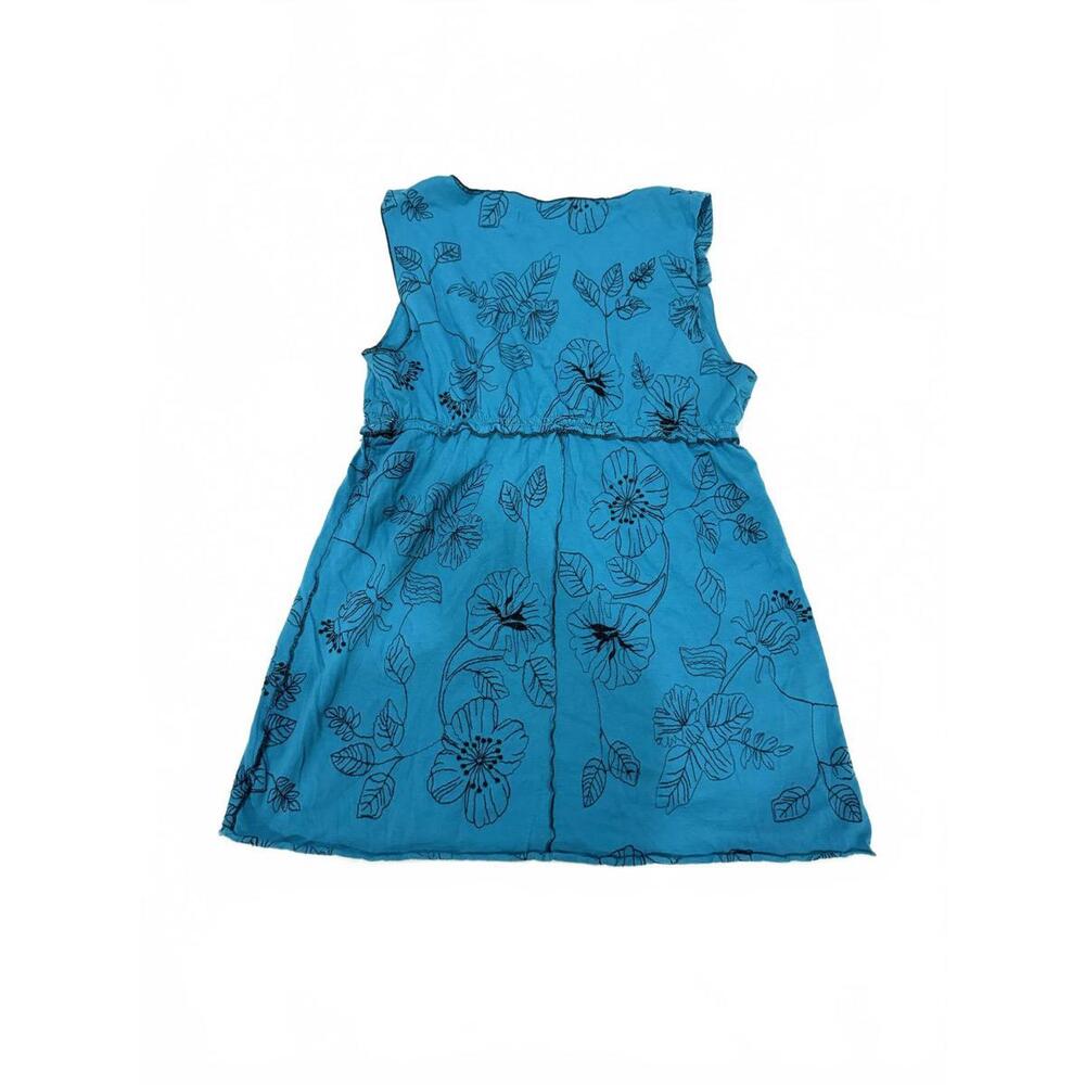 BCBGMaxazria BCBG Y2K Vintage Style Teal and Black Floral Tank Top- Size Medium - Picture 2 of 7